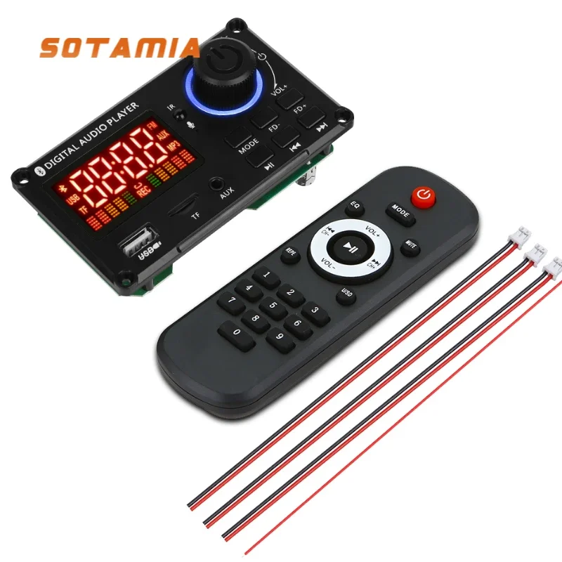 

SOTAMIA TPA3116 Bluetooth Amplifier Audio 2x50W Mini Amp Hifi Stereo Lossless Decoder Car Mp3 Decoding Board Support Folder Play