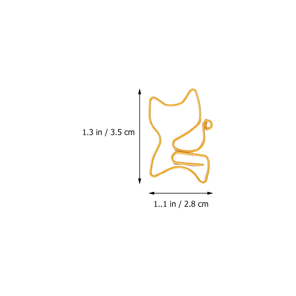 

50Pcs Cat Shape Paper Clips Creative Colorful Bookmark Clips Office Supplies Animal Shaped Memo Clamps Fun Stationery