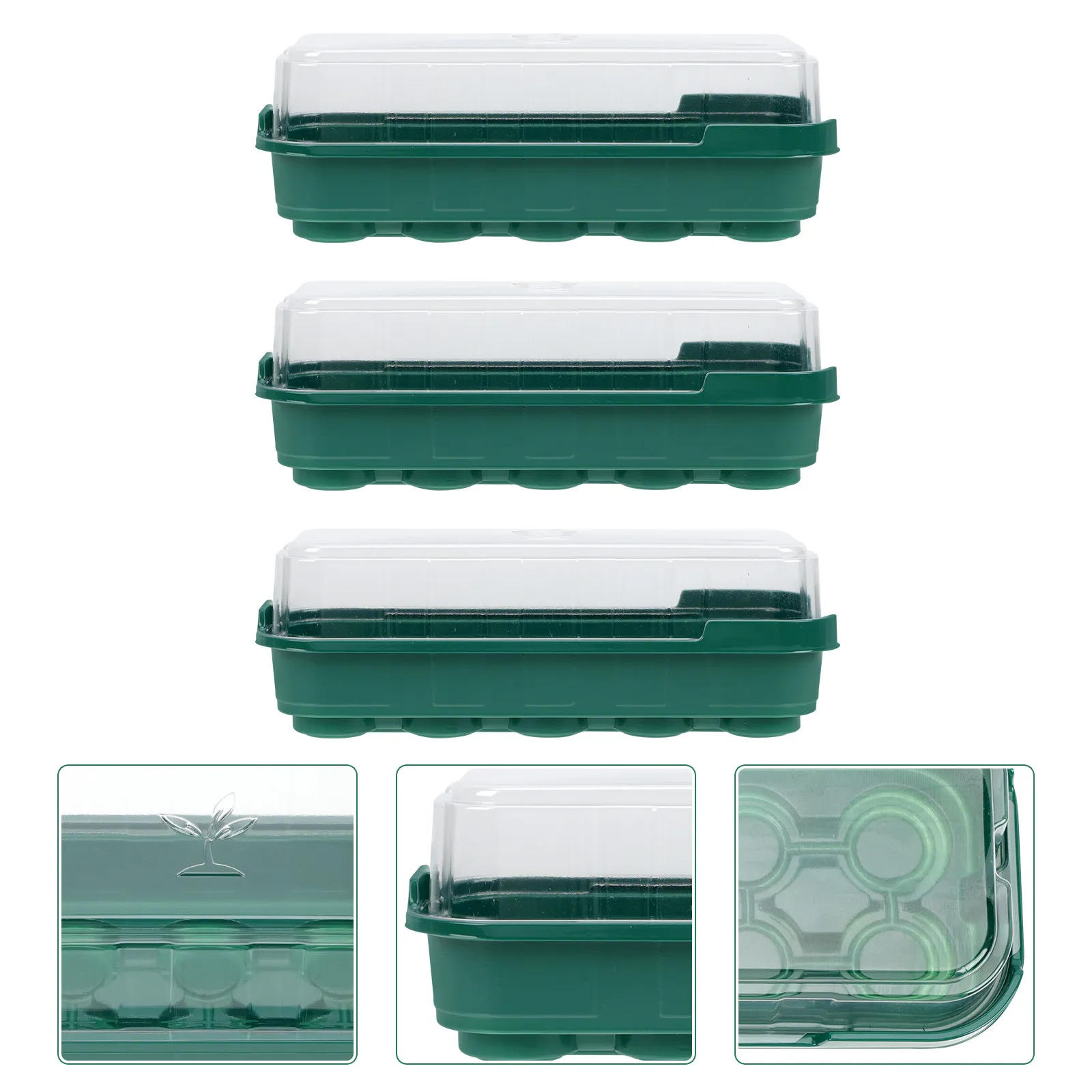 

Набор из 3 пластиковых лотков для рассады премиум-класса: для проращивания семян, выращивания овощей на балконе и в теплице