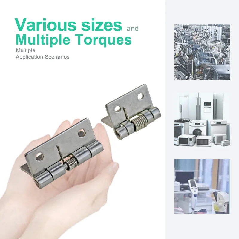 Industrial Equipment Machine Tools Printing Machines Electrical Cabinet Doors 304 Stainless Steel Automatic Return Spring Hinges