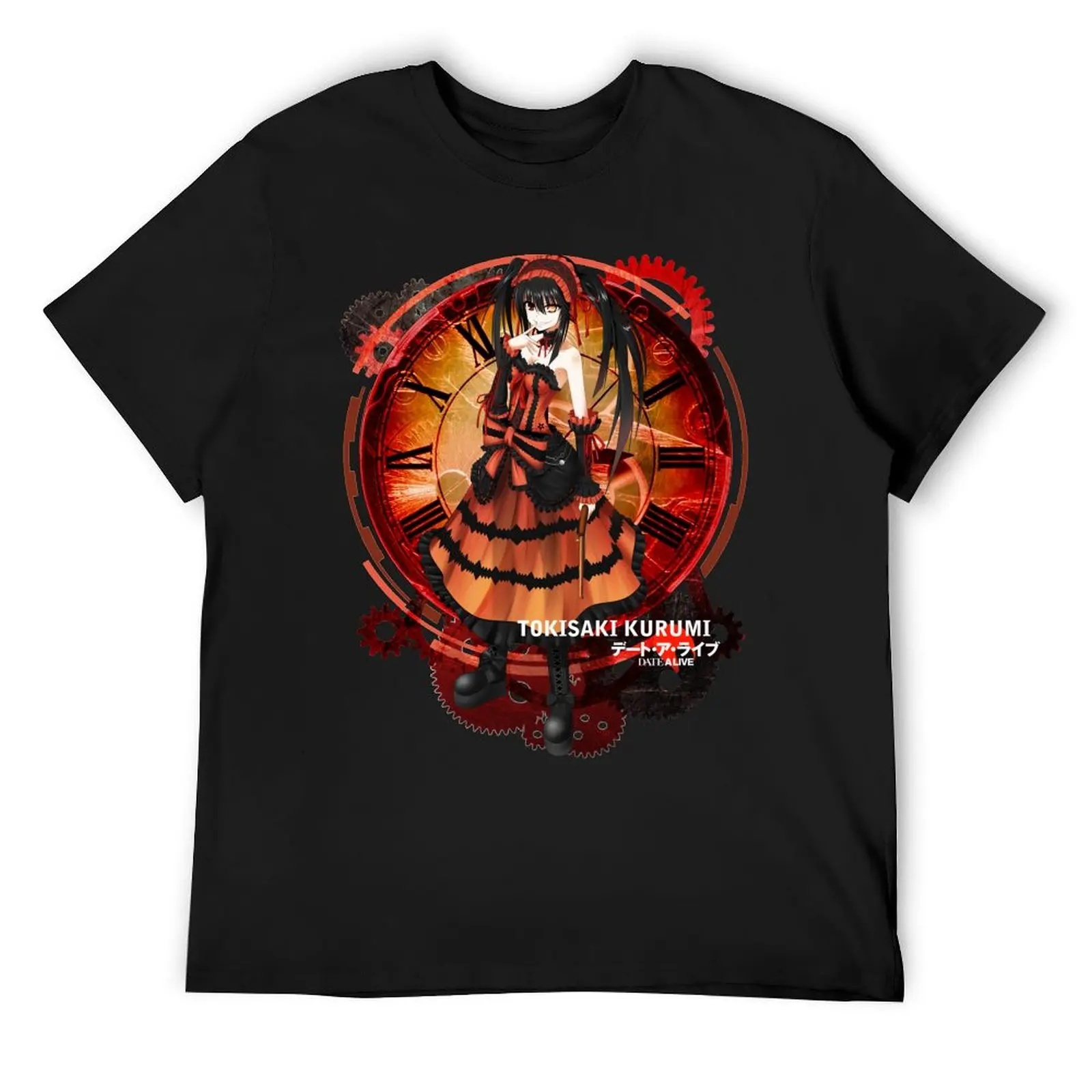 

Tokisaki Kurumi Black Date-a-Live Anime T-Shirt sweat boys whites mens shirts graphic tee