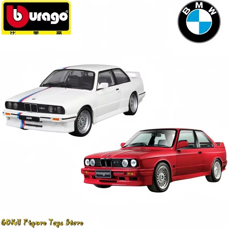 Hot Original Bburago 1:24 Bmw 1988 M3(E30) Alloy Miniature Diecast Model Bmw Retro Car Alloy Luxury Vehicle Toys Kids Xmas Gifts