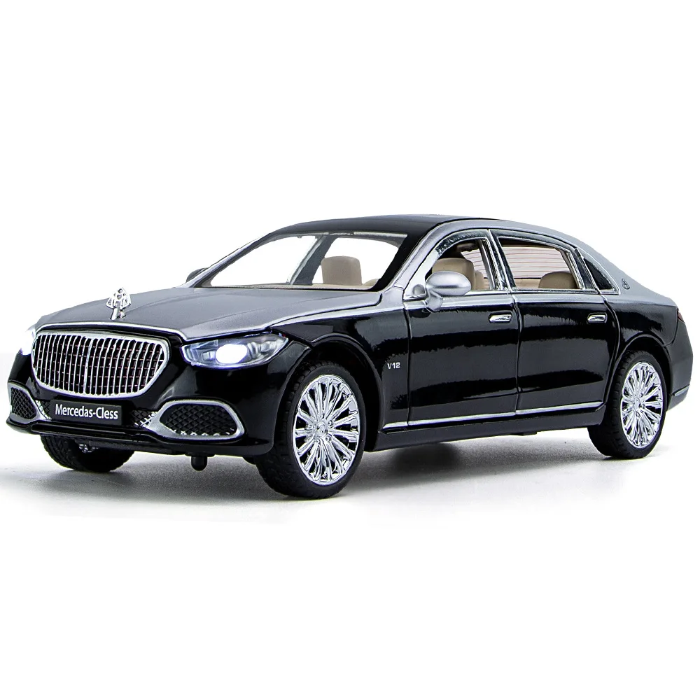 โมเดลรถเมอร์เซเดสเบนซ์ Maybach แบบจำลอง S680สูงทำจากโลหะอัลลอยด์ของเล่นของขวัญสำหรับเด็ก