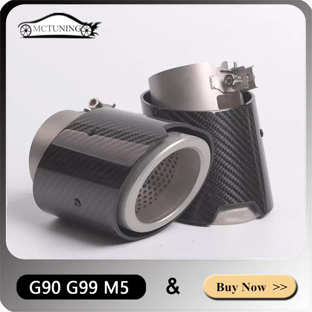 

1 шт. наконечник глушителя выхлопной трубы для BMW G90 G99 M5, углеродное волокно, нержавеющая сталь ///M 5, хвостовое горло, задние сопла, хвостовое горло