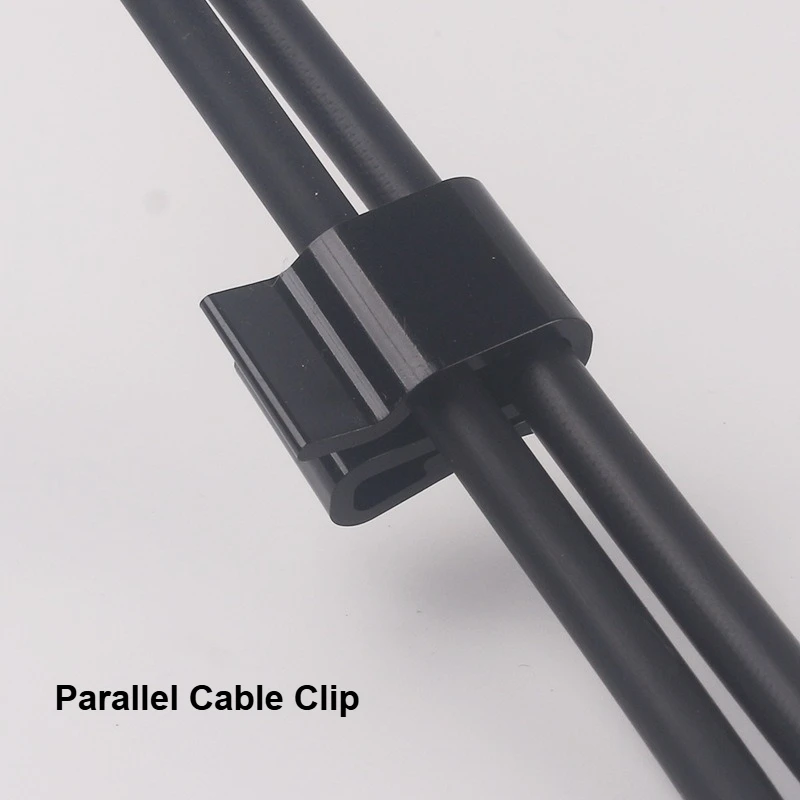 50p Solar PV Cable Clip Solar Cable Fastener Solar Panel Plastic Clip for Parallel/Perpendicular Wires Cross Cable Clamp 2.5-6mm