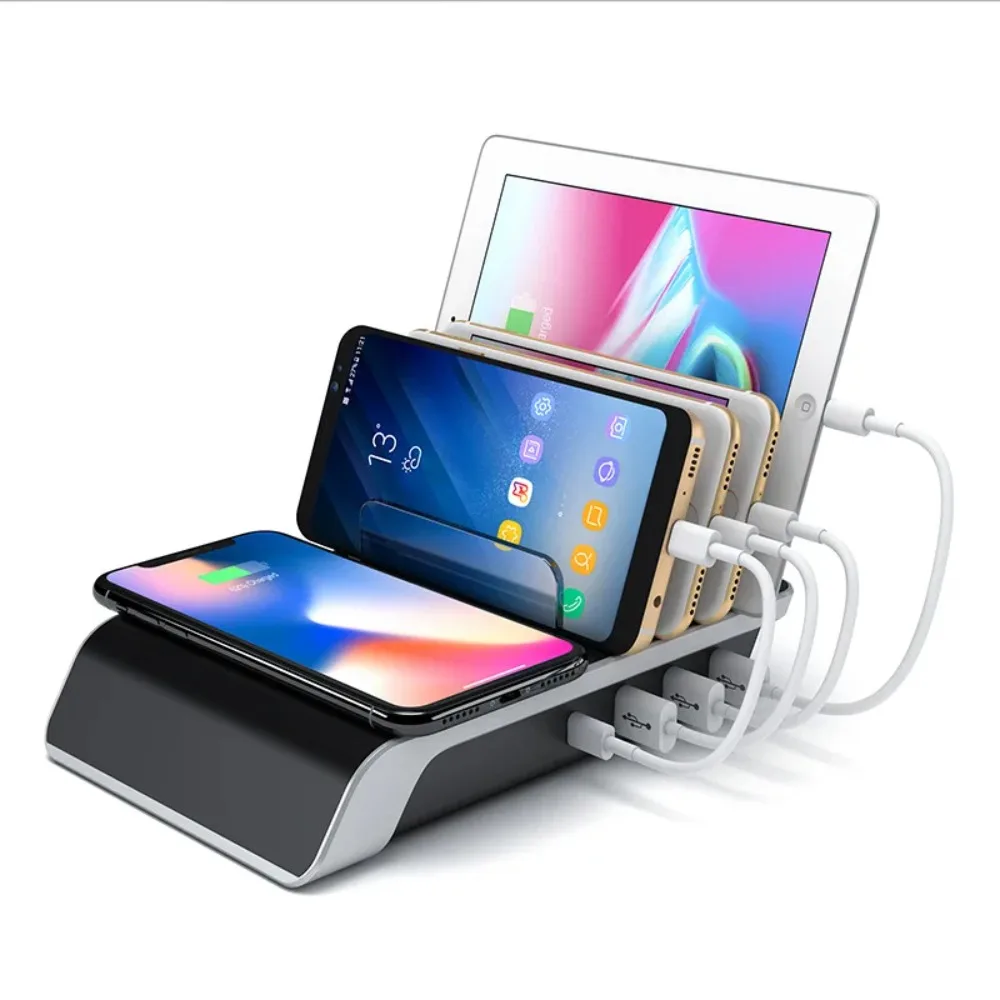 

Cross-border dedicated wireless charging station customized 45w tablet notebook mobile phone five fast charging wireless charge