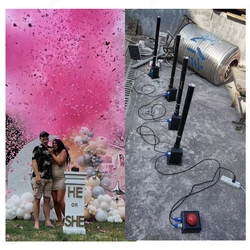 Baby Shower Powder Gender Reveal Spray Color Blue Pink Gender Disclosure Party Boy or Girl Confetti Machine Wedding Event Show