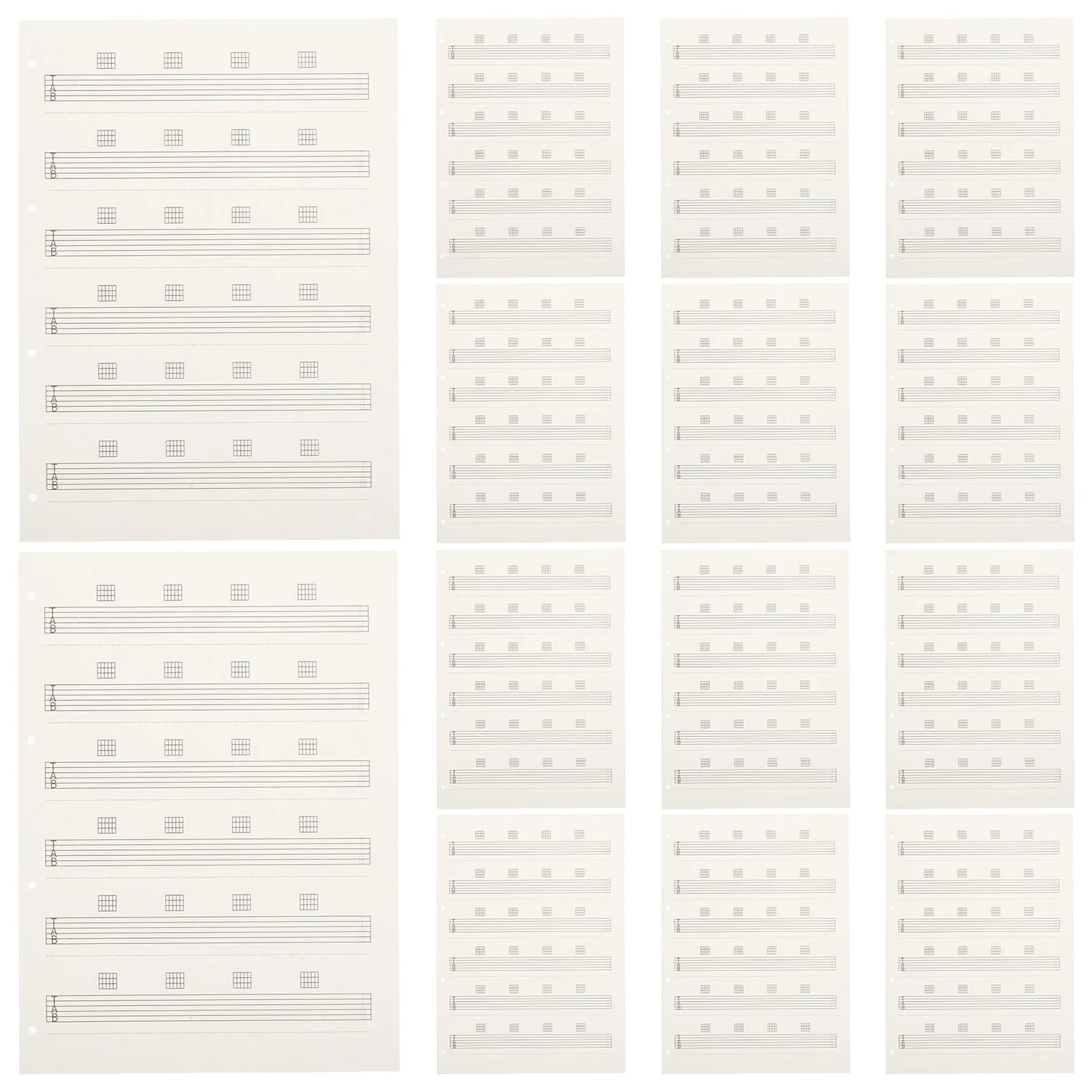 

85pcs Guitar Tab Notebook Blank Manuscript Sheets Smooth Writing No Ink Bleeding For Home Travel Practice Extended Composition