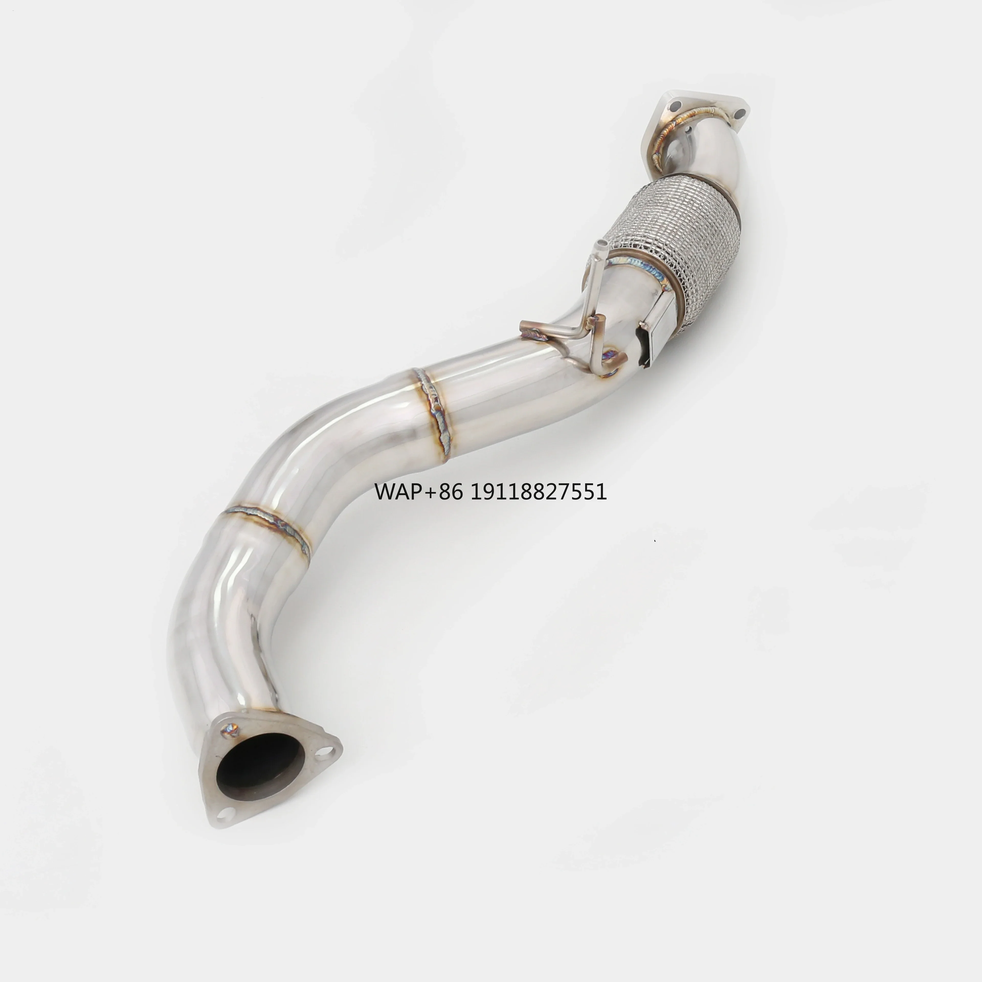 

For -R FL5 2.0T Custom Stainless Steel Downpipe Catless Decat Front Pipe