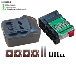 Doscing 18V Li-ion Battery case with PCB BMS DIY Capacity for metabo Power Tools Drill  625592000 625591000  Battery