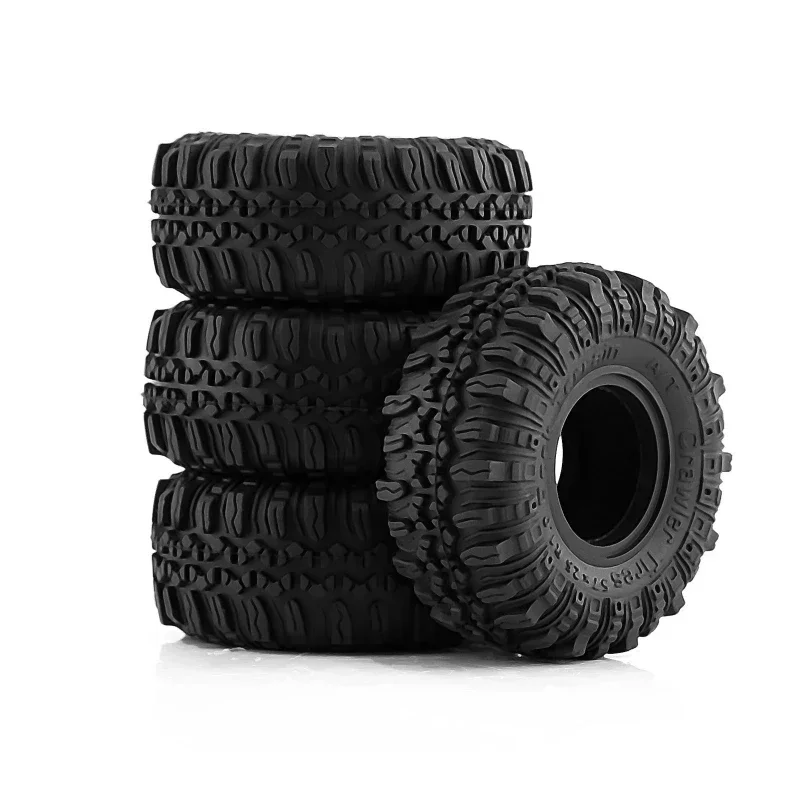1.0 "إطارات العجلات المطاطية الناعمة 56*22 مللي متر لـ 1/18 1/24 RC الزاحف سيارة محوري SCX24 TRX4M AX24