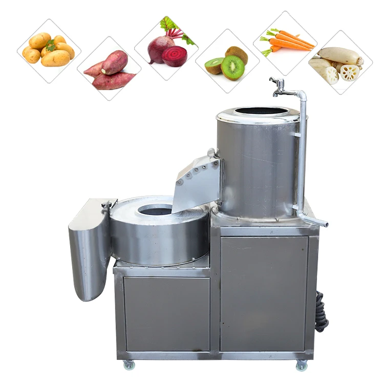 

Commercial Hot Sale Potato Sweet Potato Cassava Chips Strips French Fries Peeler Cutter Machine