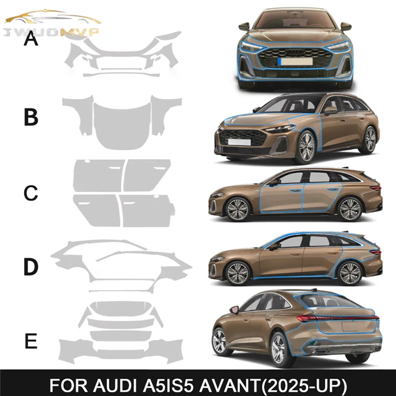 

For Audi A5 S5 Avant 2025 Paint Protection Film Body Sticker Anti-scratch Protective Transparent PPF TPU Accessories
