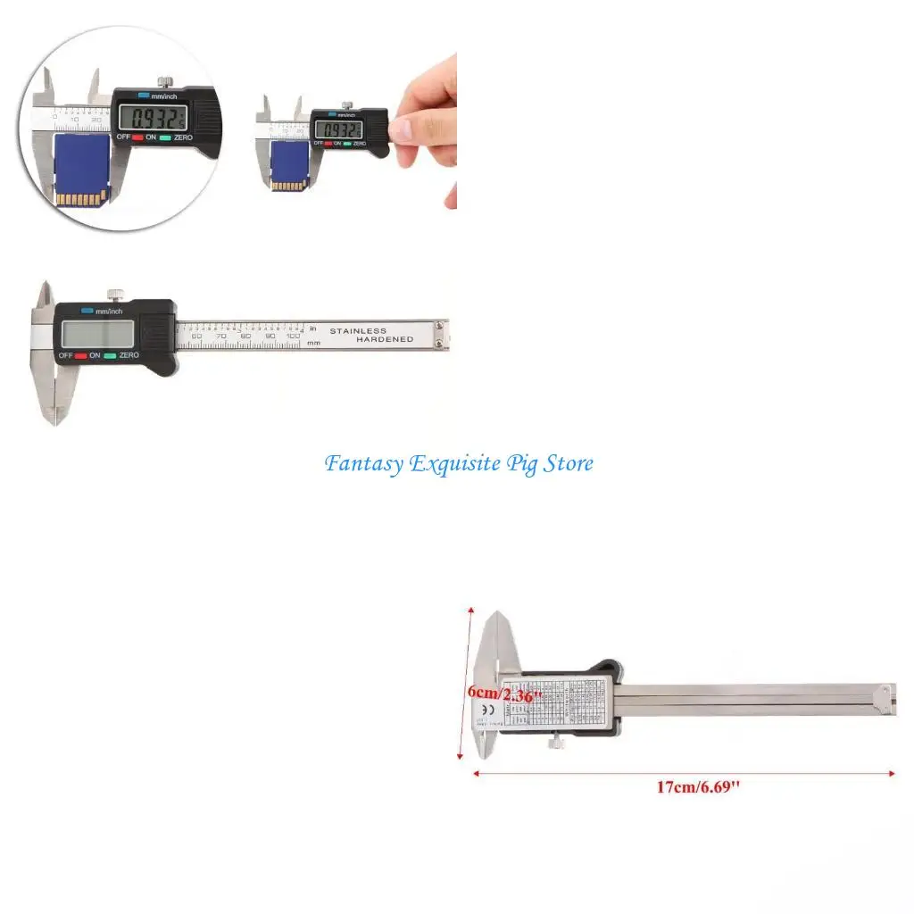 

Профессиональный электронный штангенциркуль 100 мм, цифровые штангенциркули из нержавеющей стали с дюймовым метрическим дробей