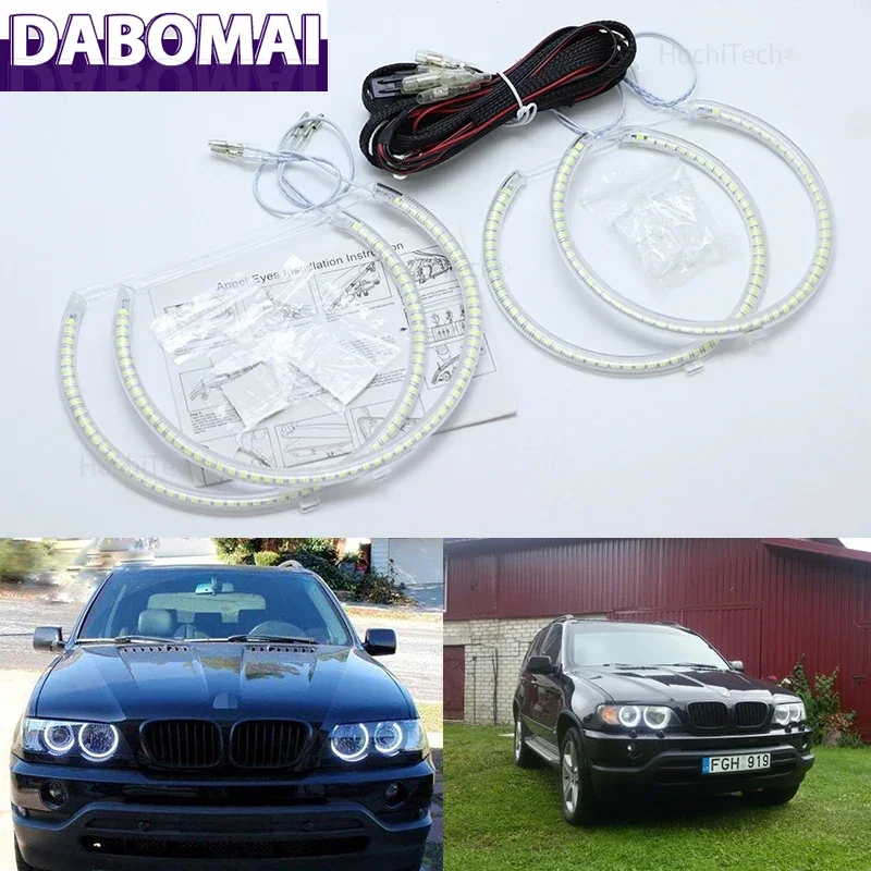 

Дневные ходовые огни DRL для BMW E53 X5 2000 2001 2002 2003 Smd Led Angel Eyes Kit Отличное ультра яркое освещение
