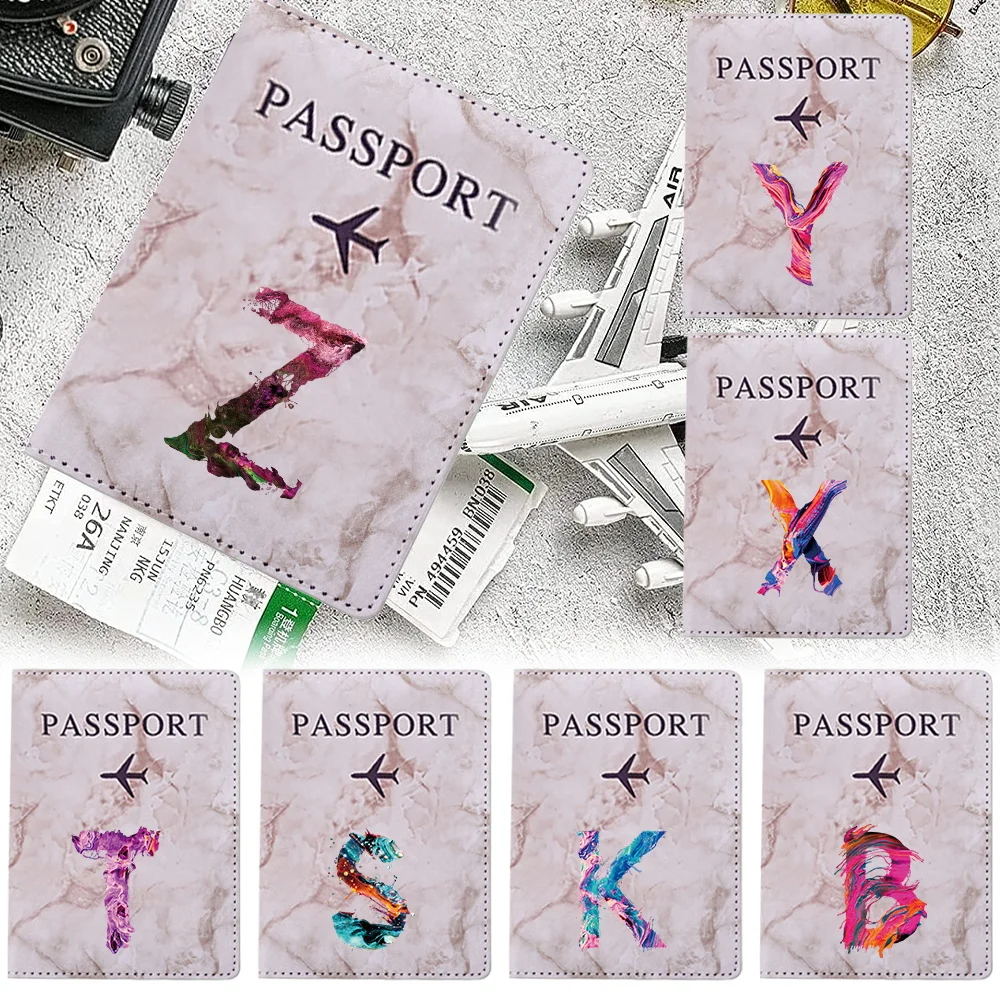 New Passport Cover Case Paint Series Portable Travel Accessories Multi-Function Minimalist  Credit Card Passport Storage Bag