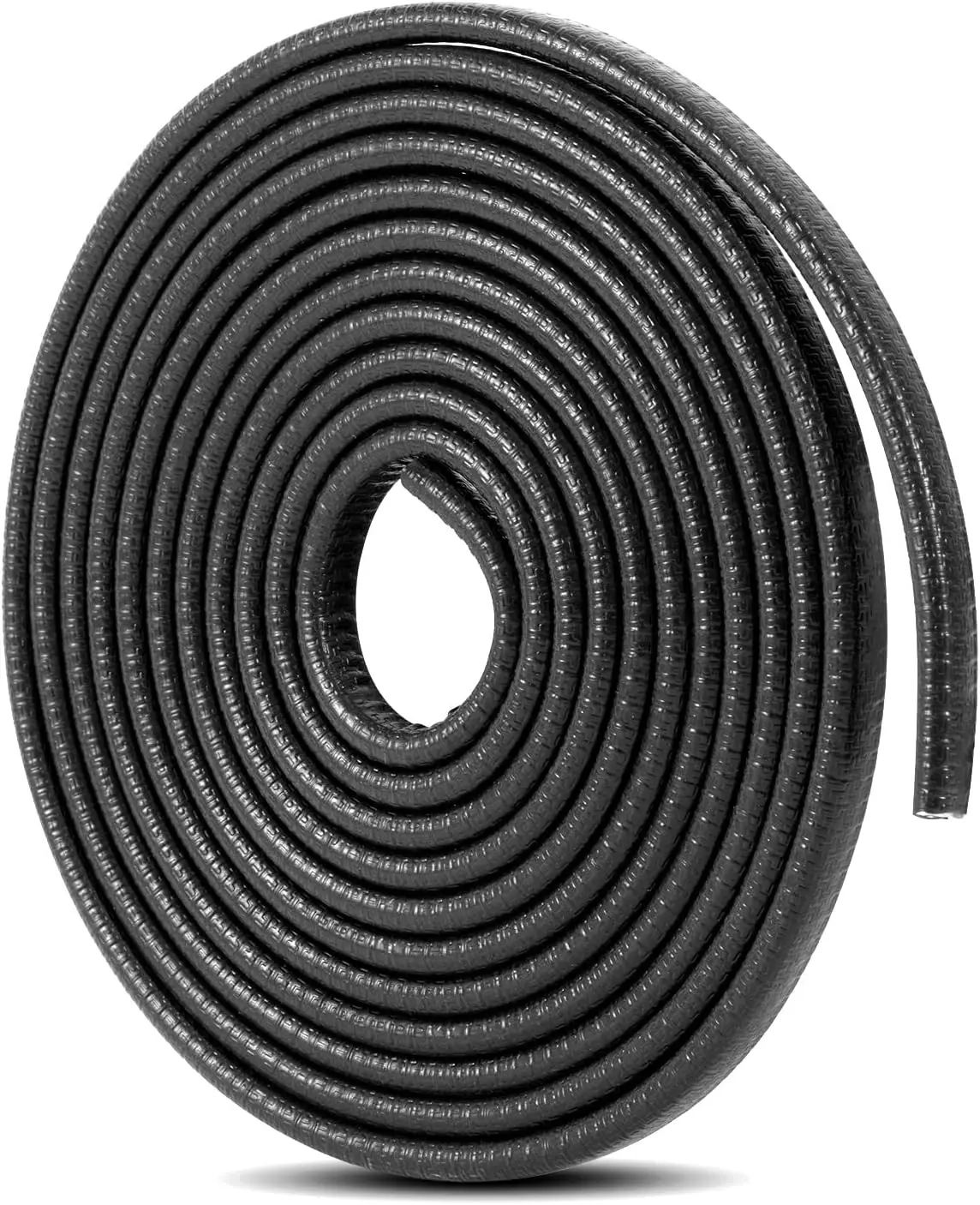4M Car Door Protection U-Shaped Car Door Protector Rubber Anti-Collision Protect for Most Cars (Black)