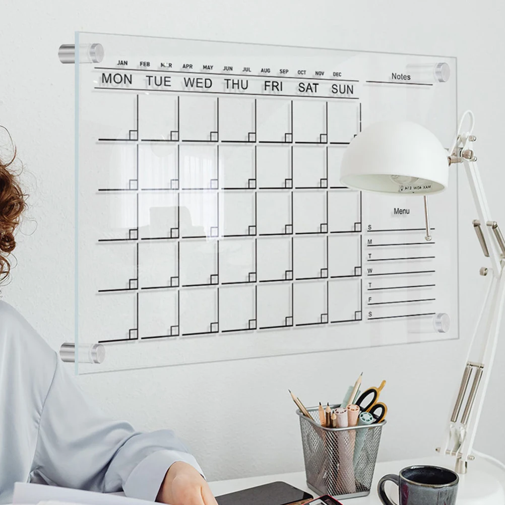 

Acrylic Weekly Planner Board Clear Memo H written Message Boards Erasable Notepads Student Dry Wipe Useful Creative Decorative