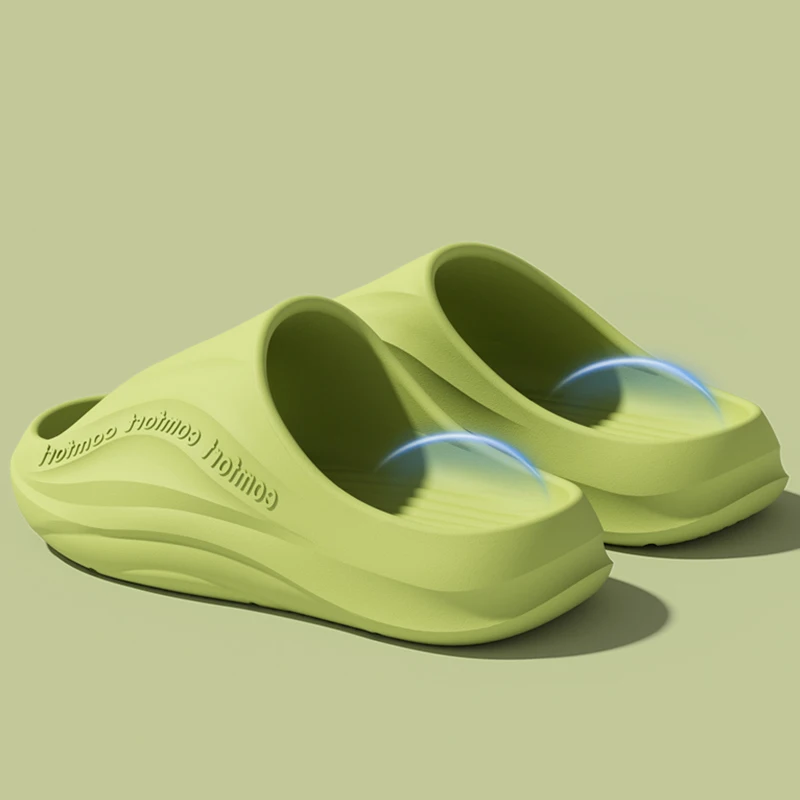 Women's Thick Platform Cloud Slippers EVA Soft Sole Pillow Slides Summer Beach Flip Flops Women Non Slip Bathroom Home Slippers image 4