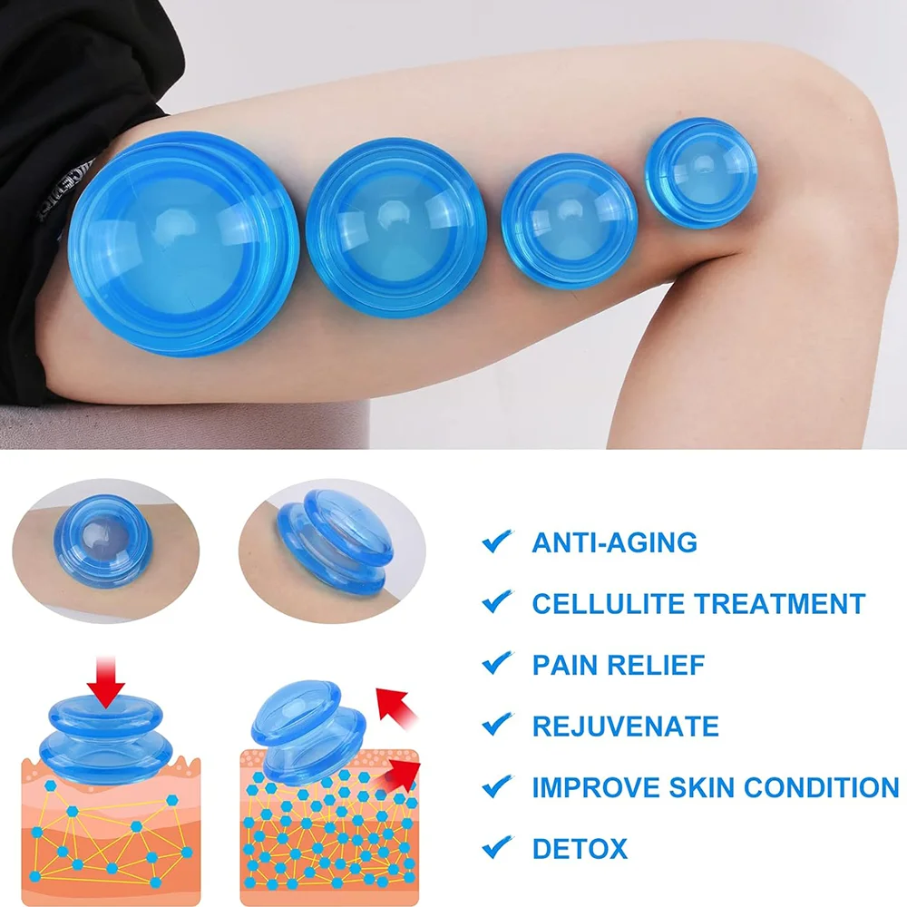 3/4/6 PCS Silicone Cupping Therapy Set Massage Therapy Cups For Beginners, Body Sculpting, Massage Therapy, Pain Relief Massager image 3