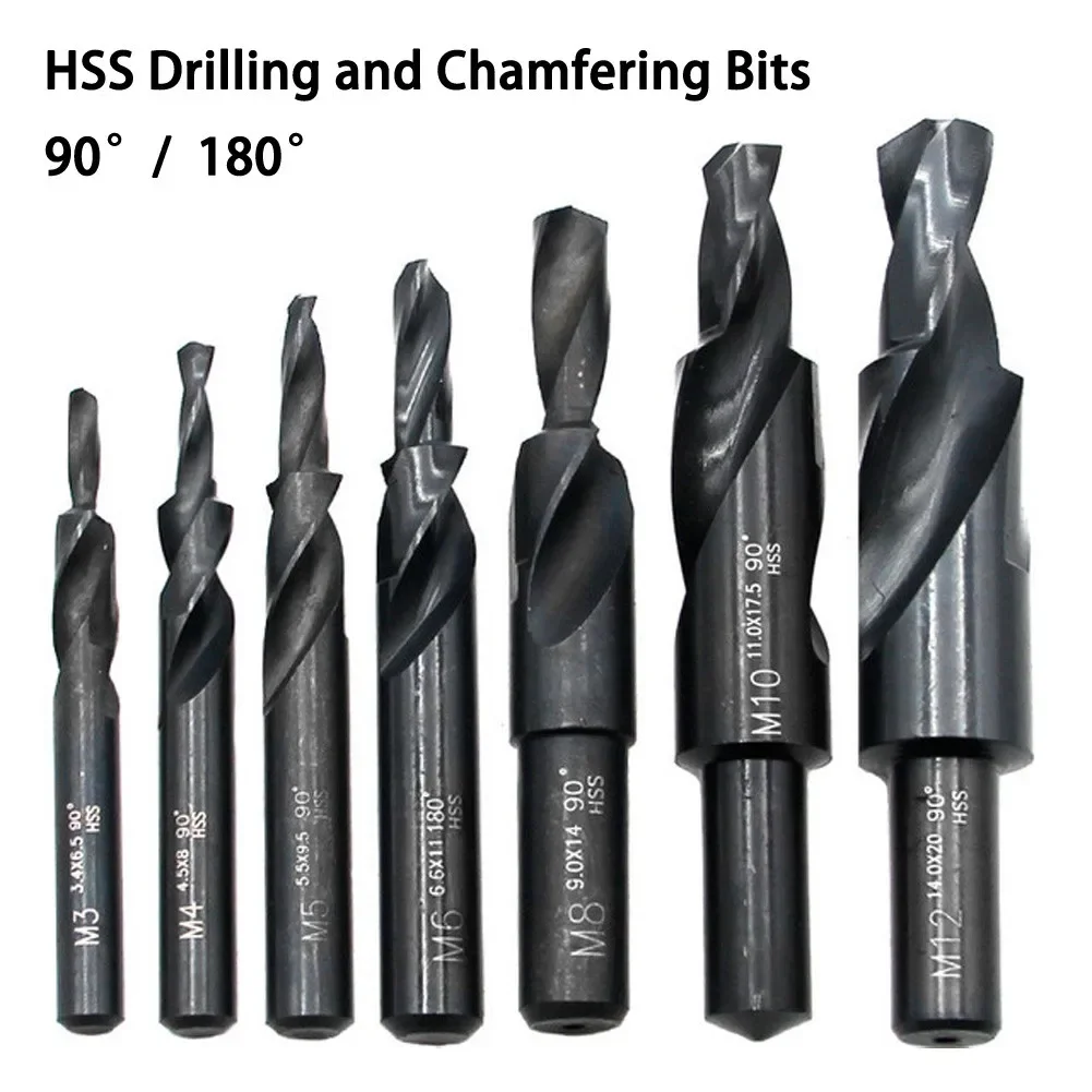 M3-M12 HSS-CO Cobalt Two Stage Step Drill Bit Screw Counterbore Twist Countersink Drill For Stainless Drilling And Chamfering