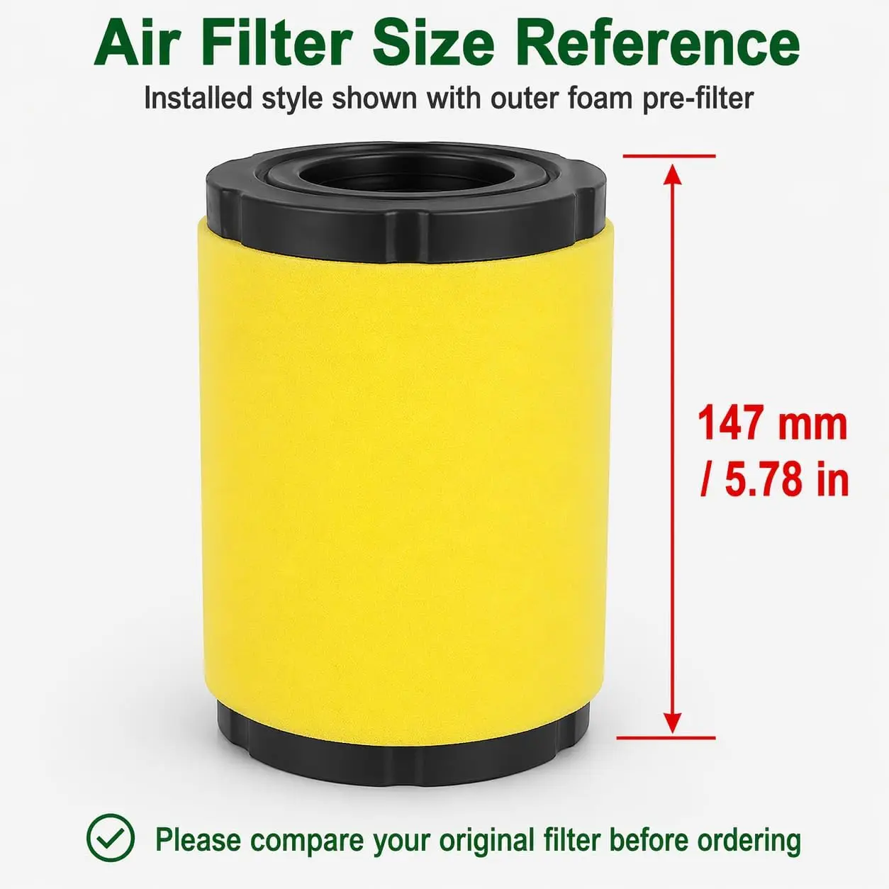 YTH18542 Air Filter Oil Filter Tune Up Kit for Husqvarna YTH18542 Mower Craftsman 917 Series 19.5hp 20hp 21hp Engine Replacement