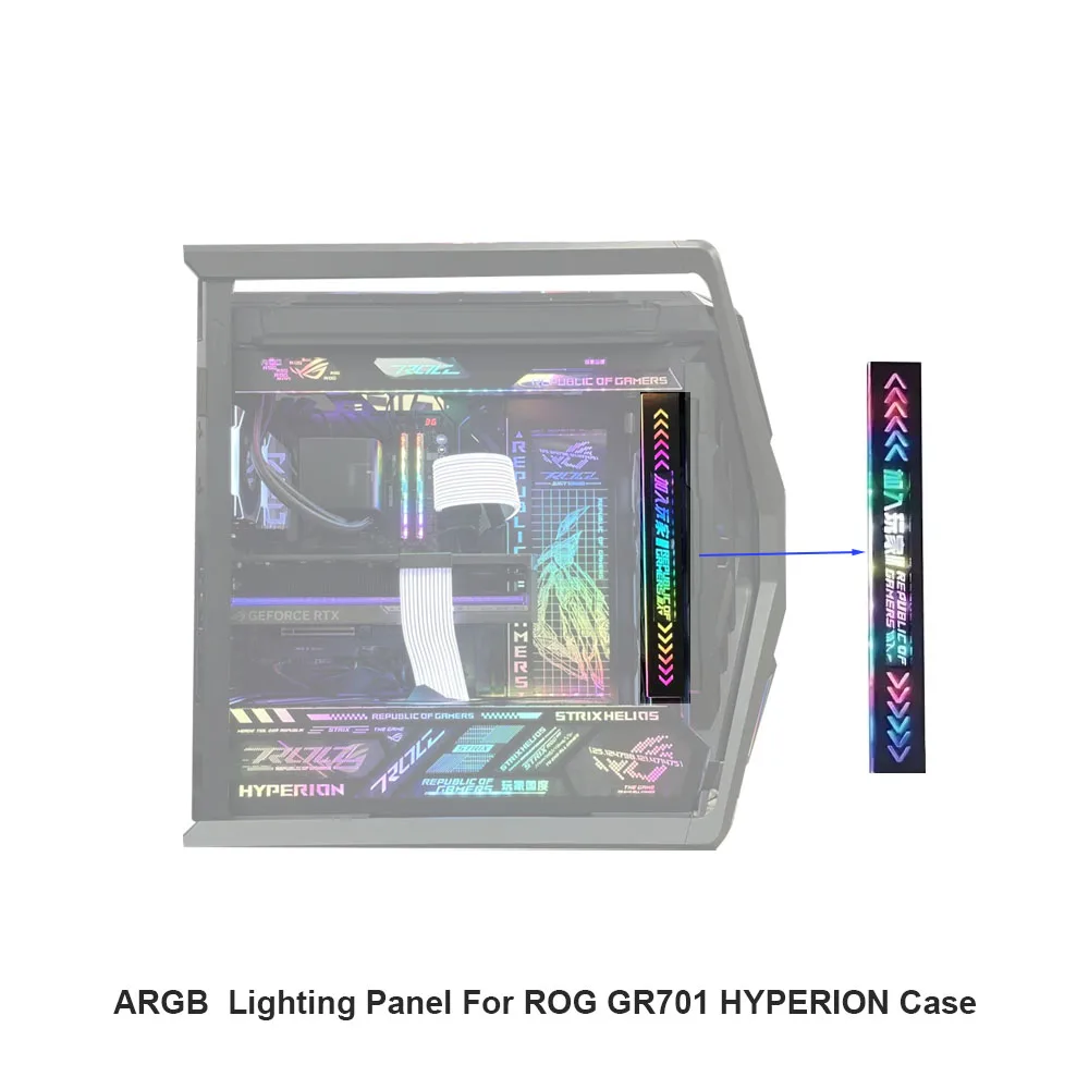 ARGB ROG GR701 HYPERION Chassis Lighting Panels,5V AURA SYNC High Quality Gamers Cabinet Shroud Refit PSU/360 Radiator Plate