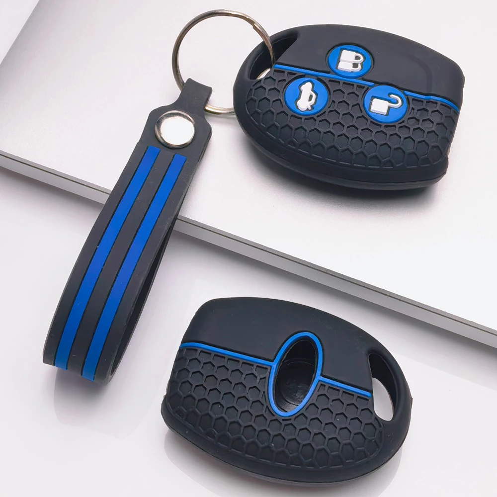Key Fob Cover for Ford Fiesta Focus Mondeo Kuga Galaxy Ranger Transit Ecosport with Keychain Anti-Scratch Shockproof Soft Grip