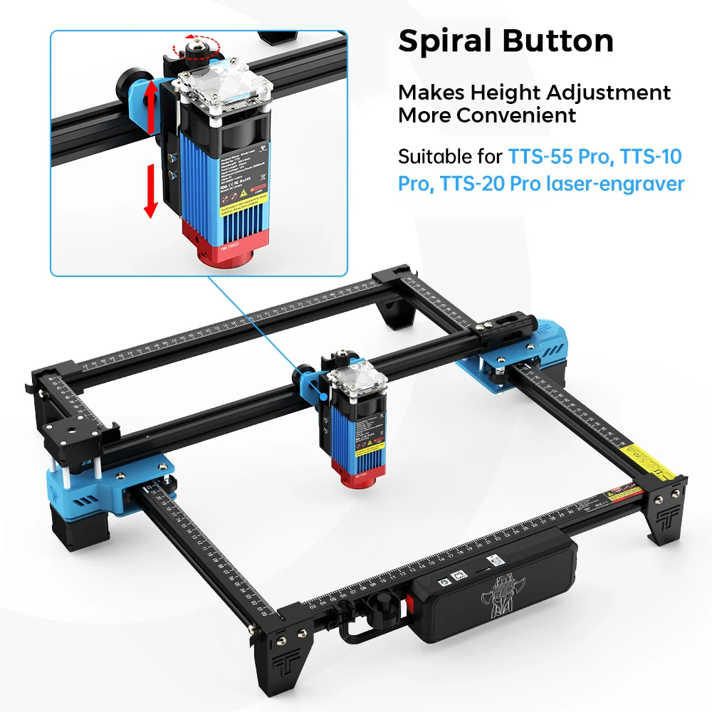 Twotrees Laser Head Adjustable Z-axis Lifting Module Mounting Frame Laser Module Set for TTS-55 Pro / TTS-10 Pro / TTS-20 Pro