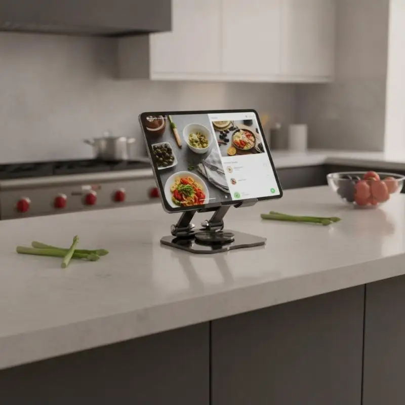 @*360° Rotatable Adjustable Tablet Stand Foldable Portable Desktop Holder for Drawing Gaming Watching Videos Universal