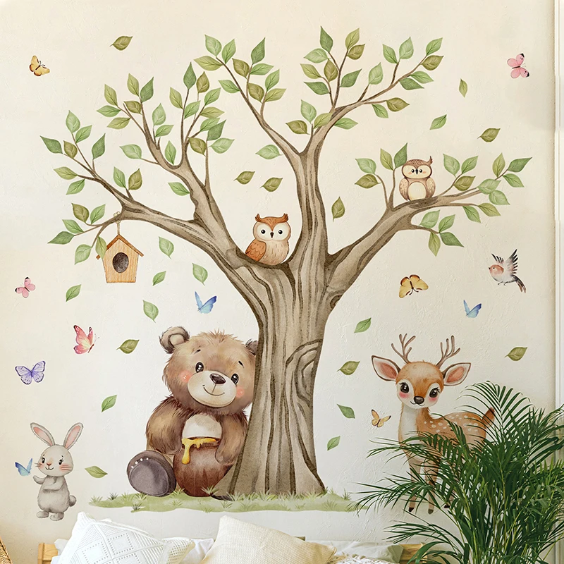 Baby Nursery Diy - Cartoon Jungle Animals Park Wall Sticker