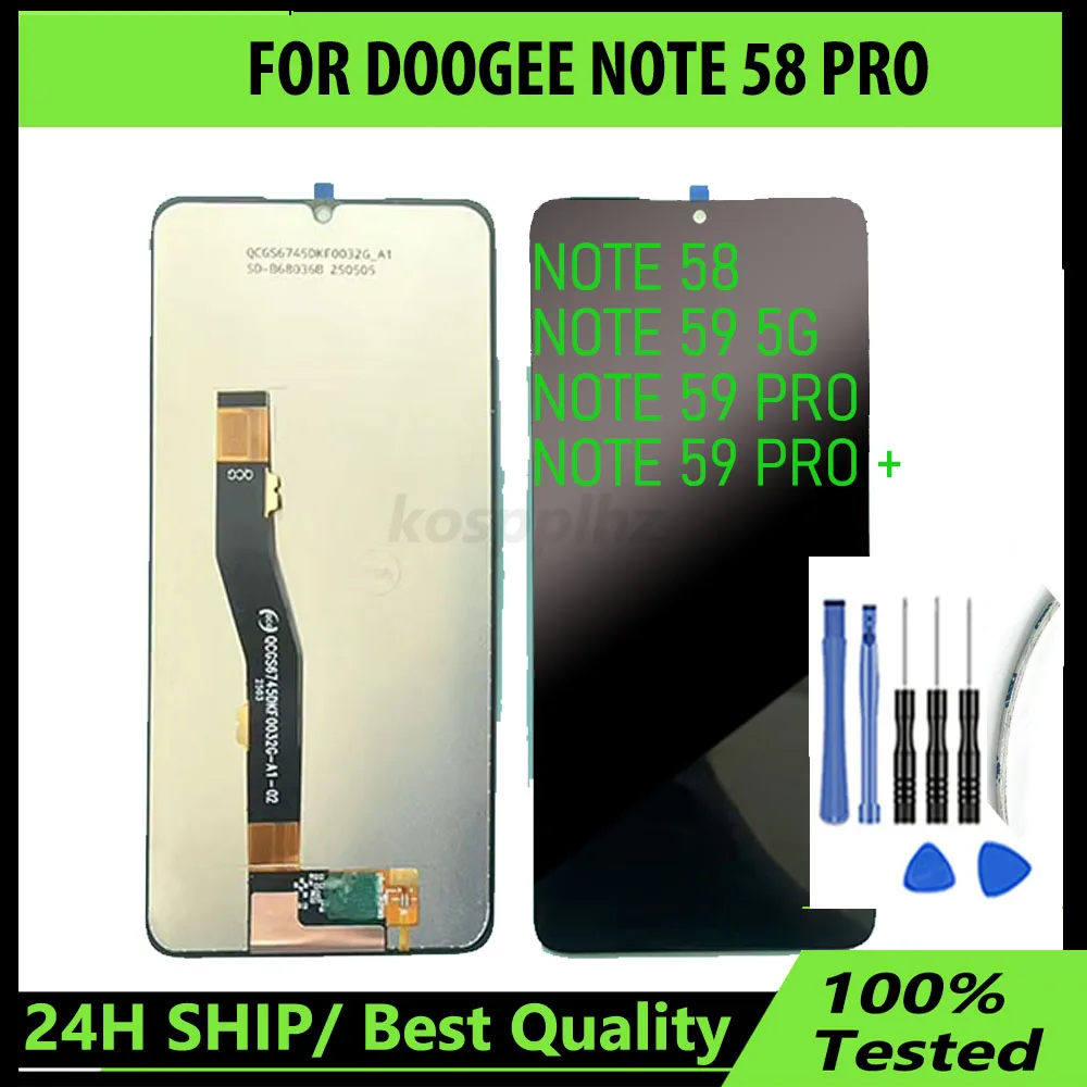 �y�Z�[�����zDOOGEE NOTE 58 PRO LCD�f�B�X�v���C�^�b�`�X�N���[���f�W�^�C�U�[�t���A�Z���u���iNOTE 59 5G�ANote 59 Pro�ANote59 Plus�p�jLCD +�c�[��