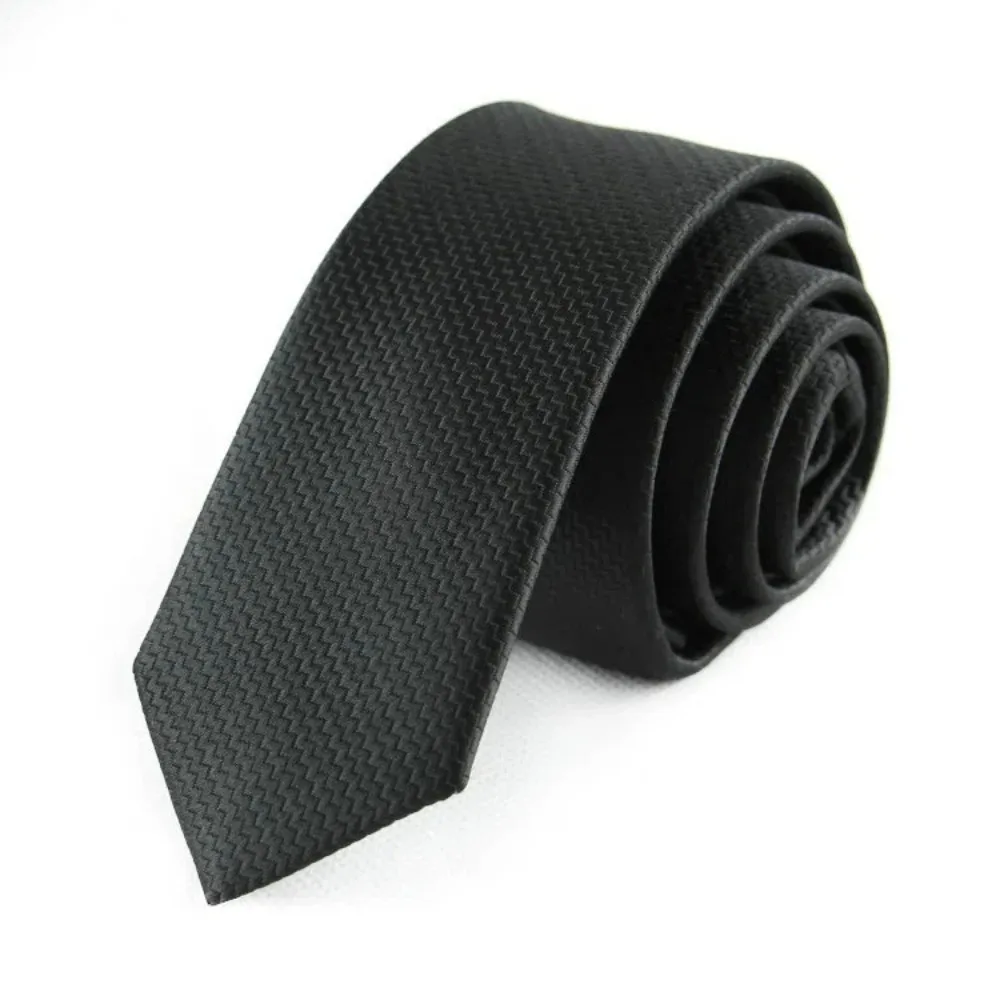 Fashion 5CM Narrow Neck Ties Black Easy To Tie Business Formal Tie Dot Neck Wear Wedding Necktie Men Meeting