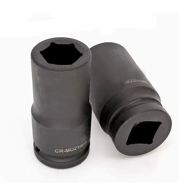 Klucz nasadowy udarowy sześciokątny 6-kątny, długość 80mm, trzpień 3/4 cala, rozmiary od 17mm do 55mm (17mm, 18mm, 19mm, 20mm, 21mm, 22mm, 23mm, 24mm, 25mm, 26mm, 27mm, 28mm, 29mm do 55mm)