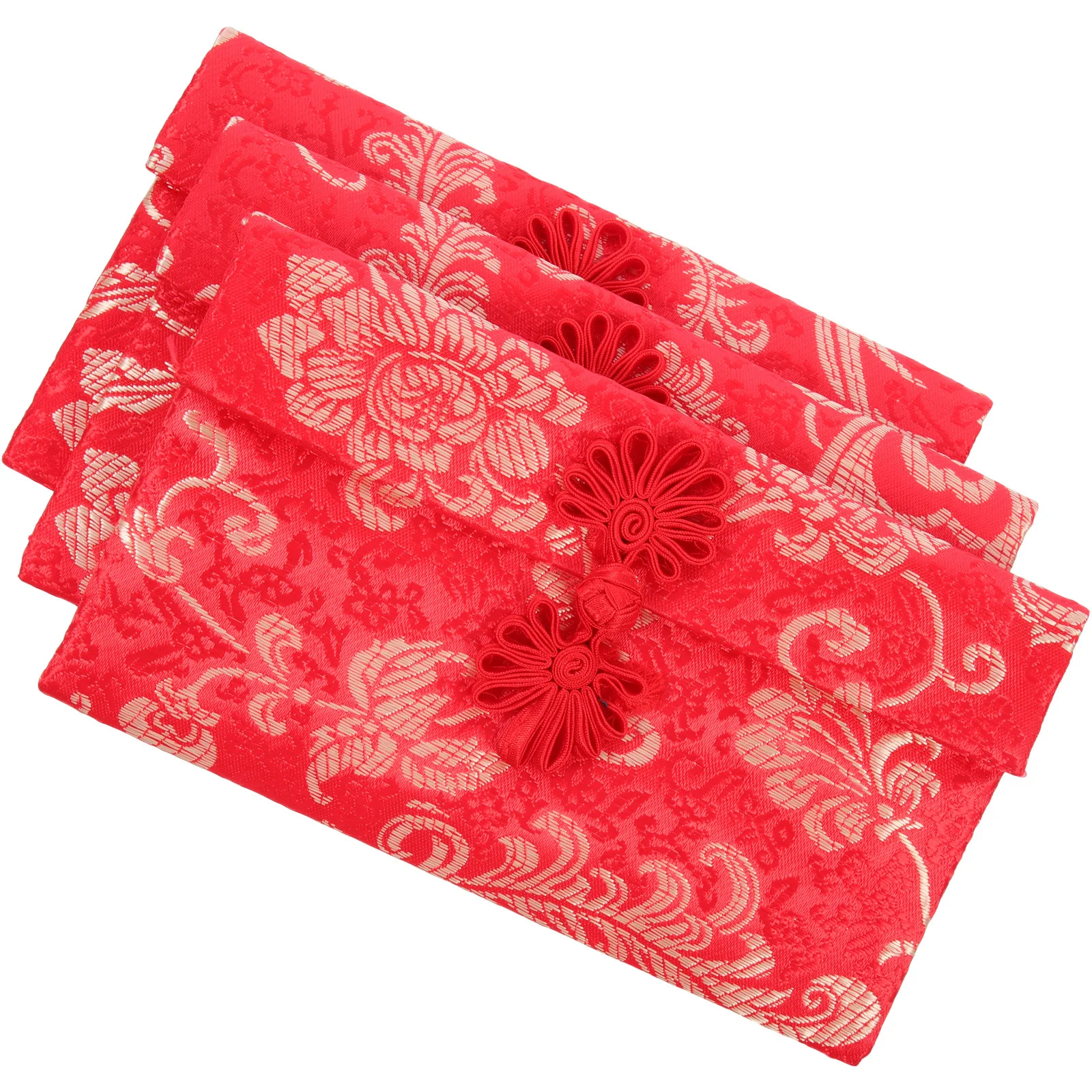 3Pcs Red Envelope Chinese Style Wedding Money Pocket ABS Cloth Exquisite Gift Bag Wedding Red Envelopes