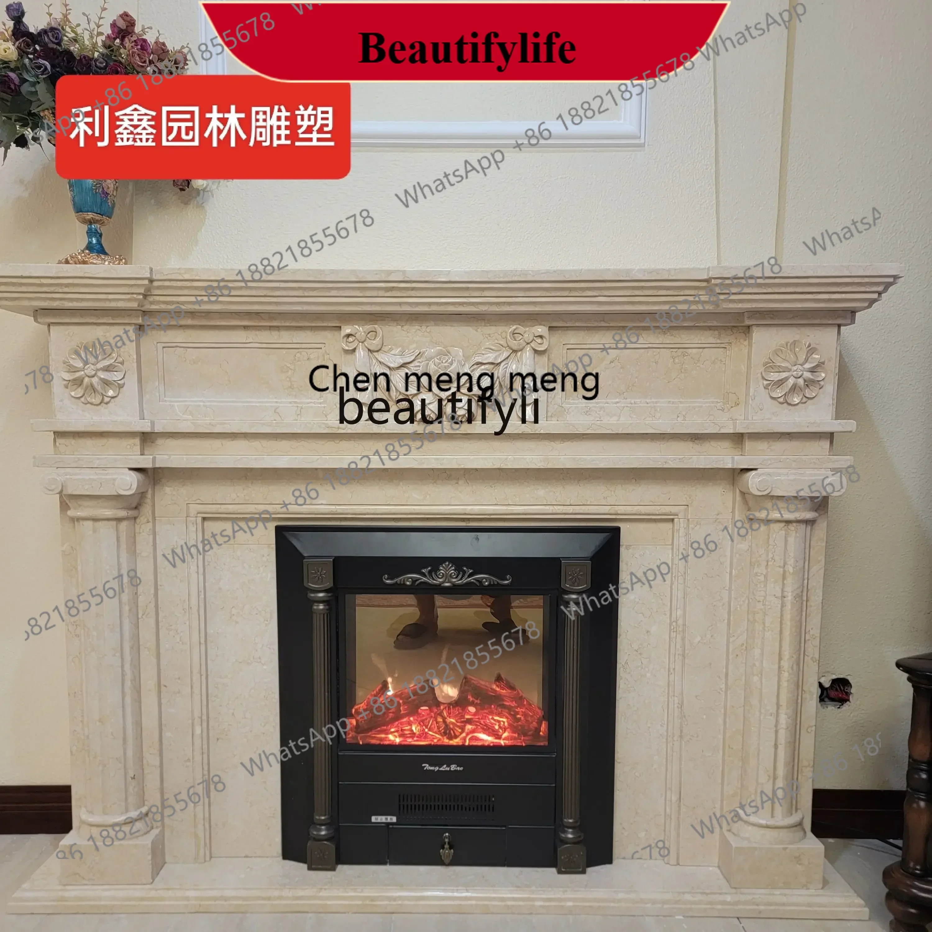 

D178 Камин с мраморной резьбой по камню, европейский французский вход, декоративное украшение для шкафа, простое резьба, камин