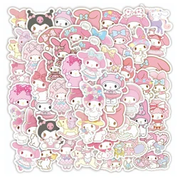 10/20/40PCS Kawaii My Melody Anime Stickers Decal Laptop Guitar Motorcycle Phone Luggage Car DIY Cartoon Scrapbooking Sticker