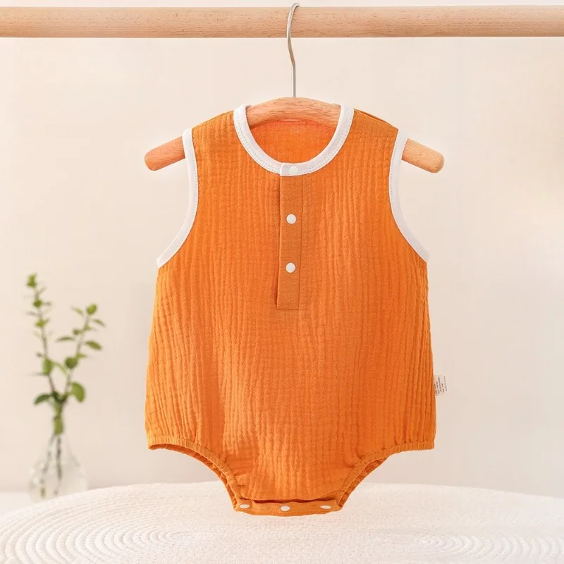 Romper Summer A Grade Onesie Camisole Cotton Gauze Baby Bodysuit Baby Clothes Summer Thin Fashionable Stylish