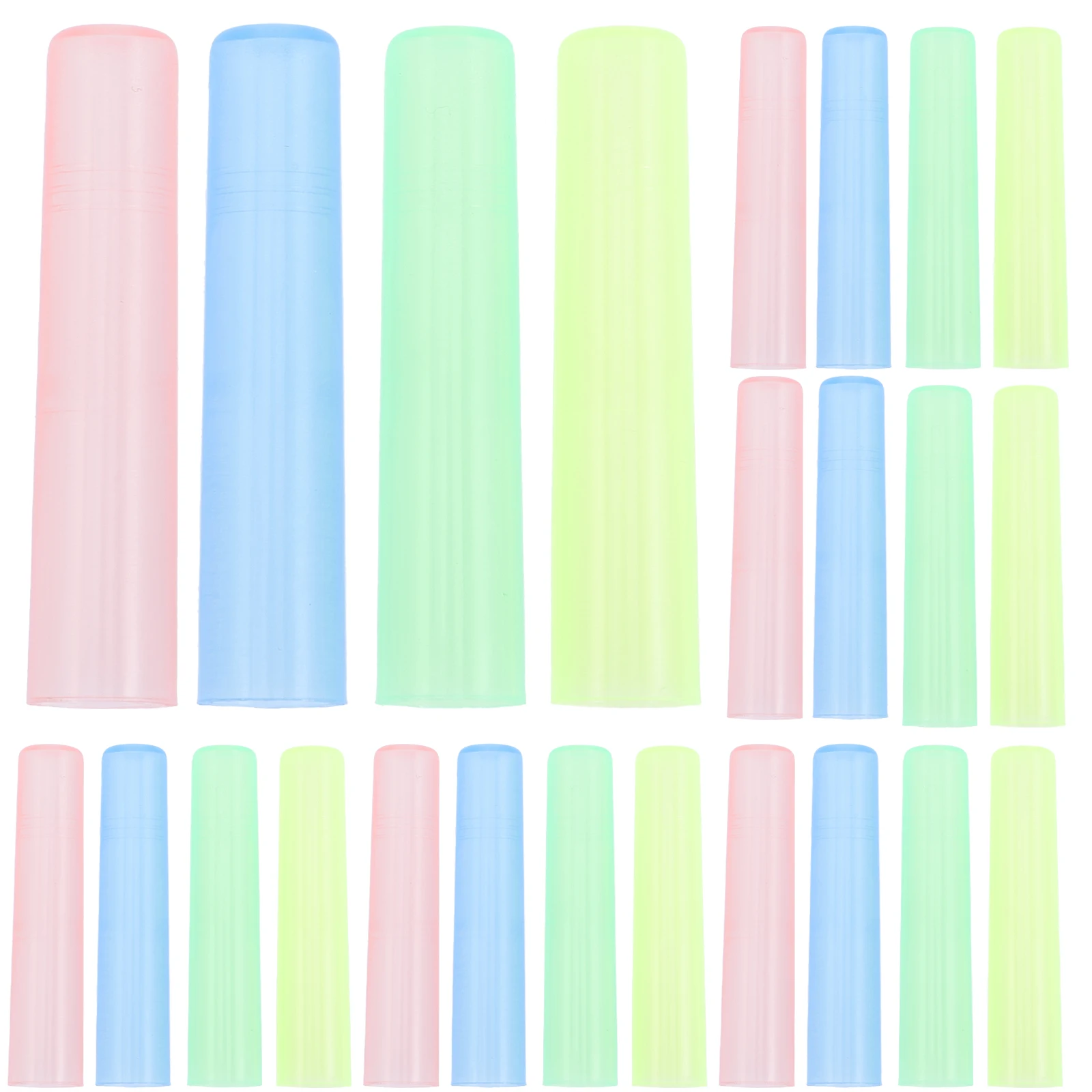

100 Pcs Pencil Tip Protector Colored Plastic Caps Stationery Supplies School Accessories Students Kids Office Use Eraser