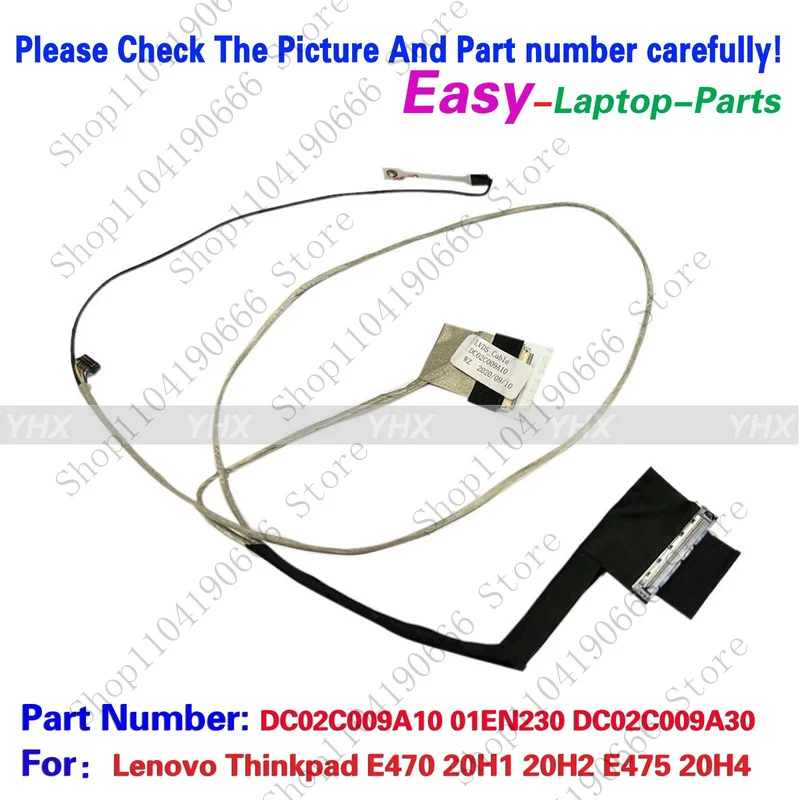 ++Notebook computer components For Lenovo Thinkpad E470 E475 FHD LCD EDP Video Cable 30Pin DC02C009A10 01EN230.++