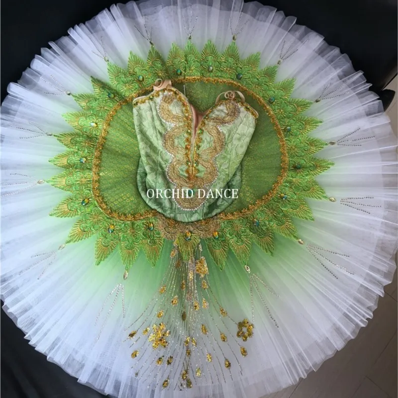 

Professional Ombre Dyed Kids Girls Competition Performance Wear White Tutu Ballet