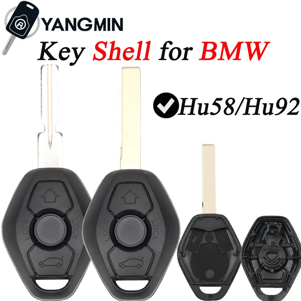 

YANGMIN Flip 3 Buttons Remote Key Shell For BMW Z3 Z4 X3 X5 46 E60 E83 E53 E36 E38 With HU58/HU92 Blade Case Folding Fob