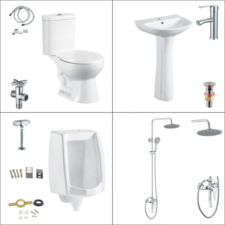 Bathroom Toilet and Sink Set Sanitary Washbasin Bathroom Toilet Ceramic Toilet/Toilet Set Bathroom Accessories