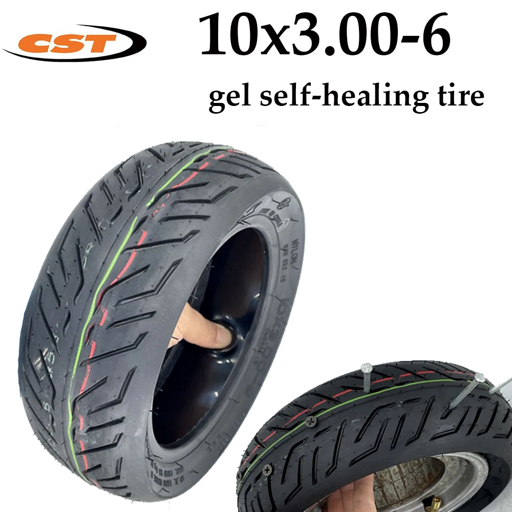 

10x3.00-6 CST Gel Self-healing Vacuum Tire， Jelly Anti Puncture Vacuum Tire Are Used for KUGOO M4 Electric Scooter Accessories