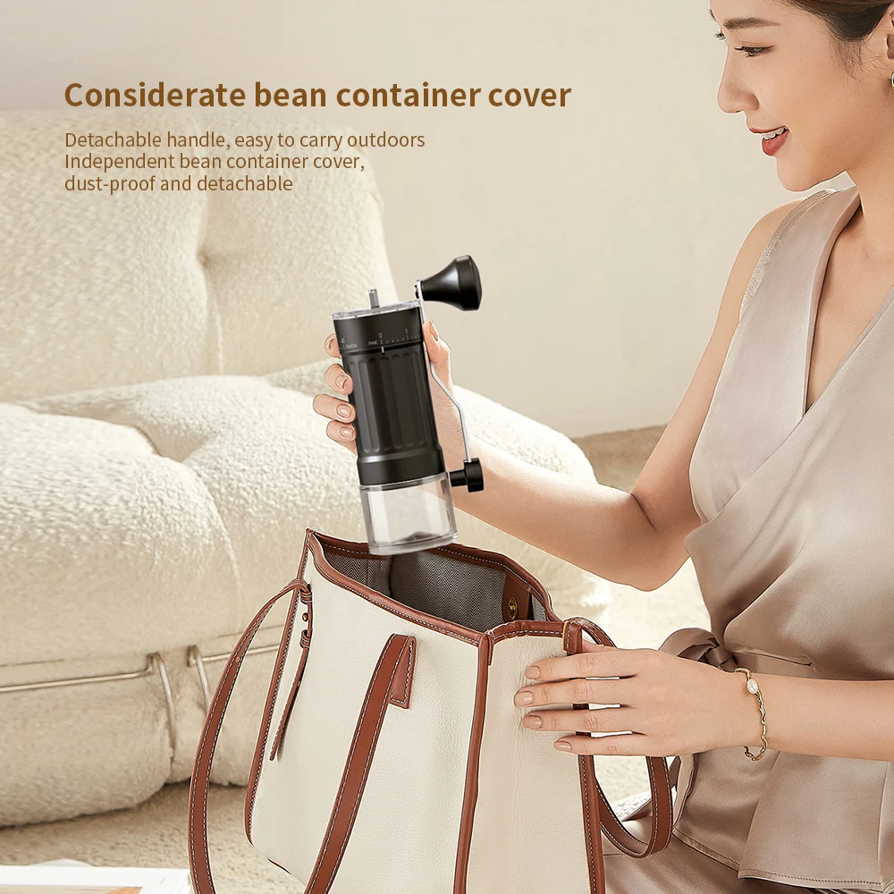 External Adjustable Conical Burr Detachable Outdoor Portable Coffee Mill Manual Coffee Grinders With Scale - view 5