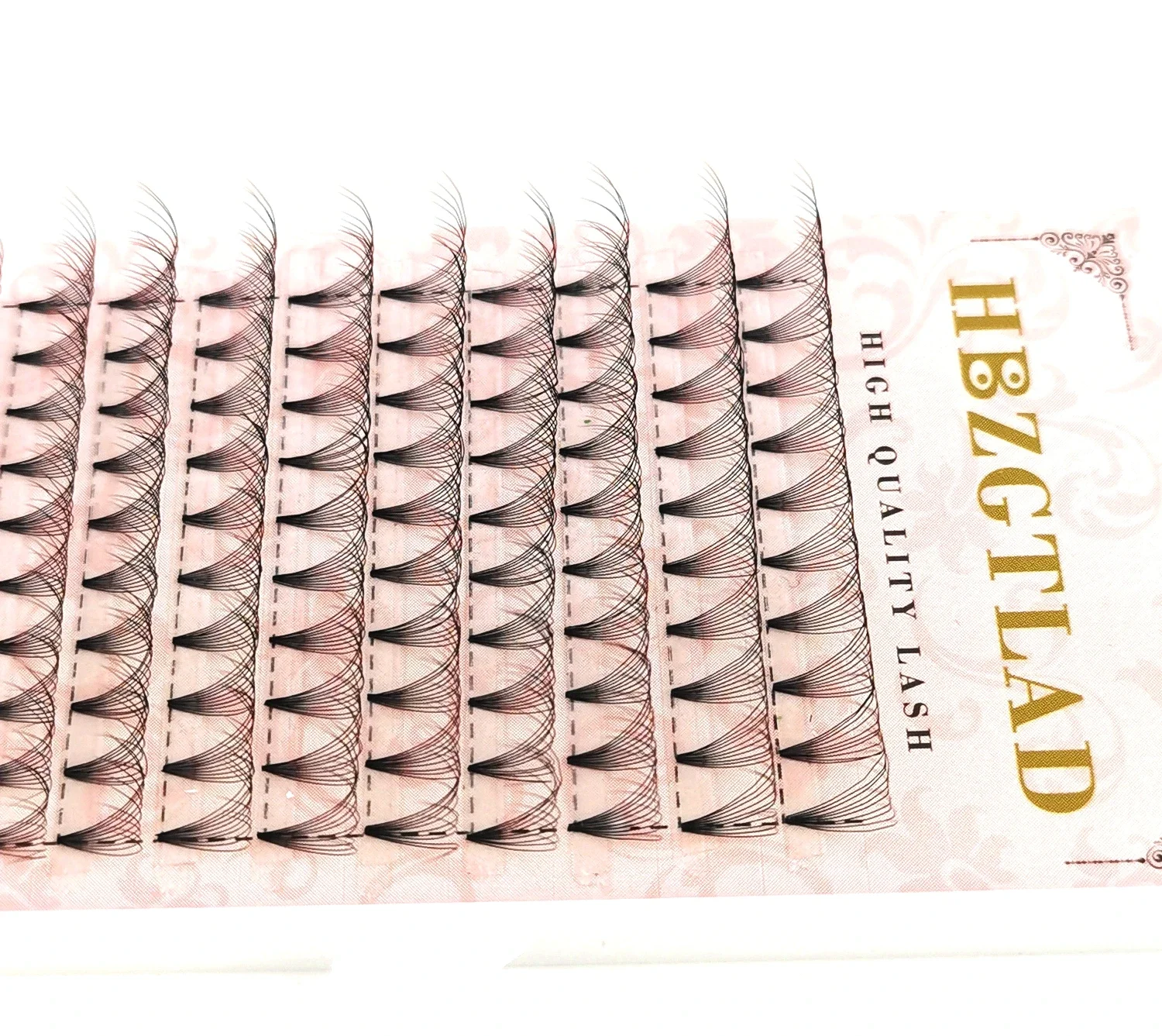 HBZGTLAD 6D/8D/10D Russian Volume Eyelashes Extension Short Stem Pre Made Fans D/DD Curl Mink Lash Eyelash Individual Extensions