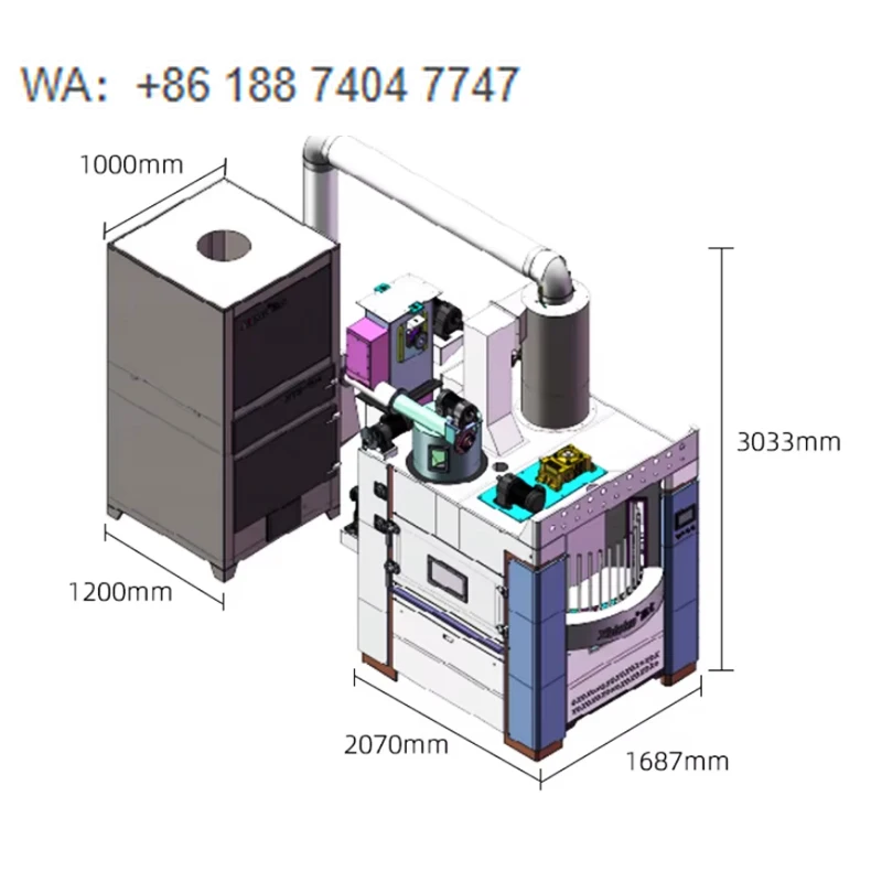 Dustless Rust Removal Rotary Blaster Metal Surface Treatment Automatic Rotary Sand Blasting System