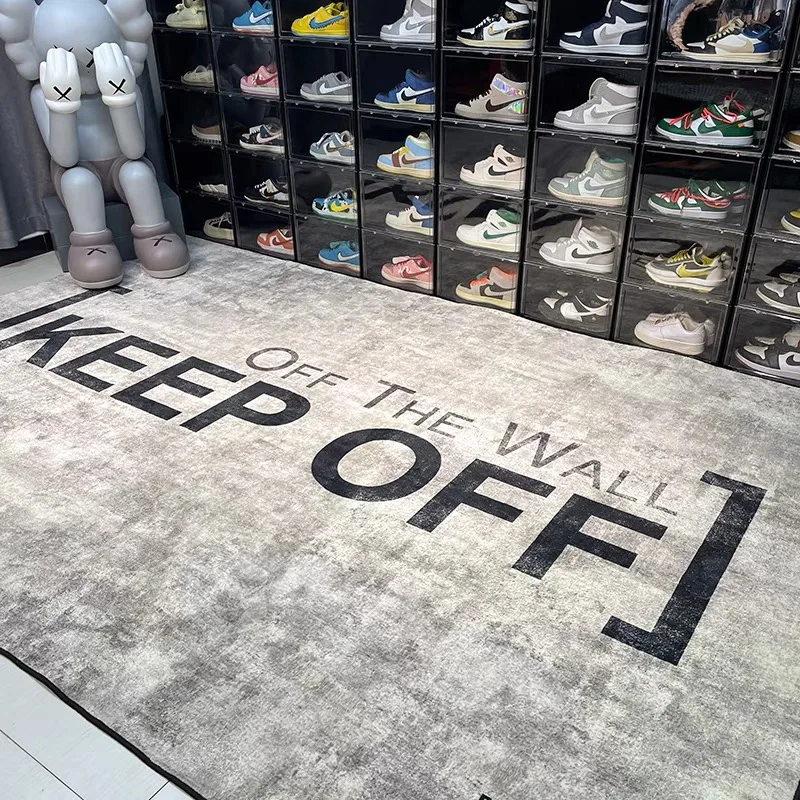 VIKAMA Fashion Carpet Bedroom Living Room Trend Personality Creative Boys Apartment Shoe Wall Bedside Dirty Mat Home Decoration