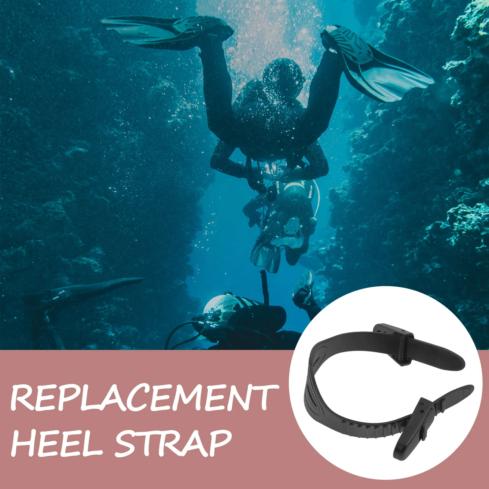 

1 Pair Anti-Skid Replacement Fins Straps Adjustable Spring Heel Bands For Swimming Dive Flippers Universal Plastic Diving