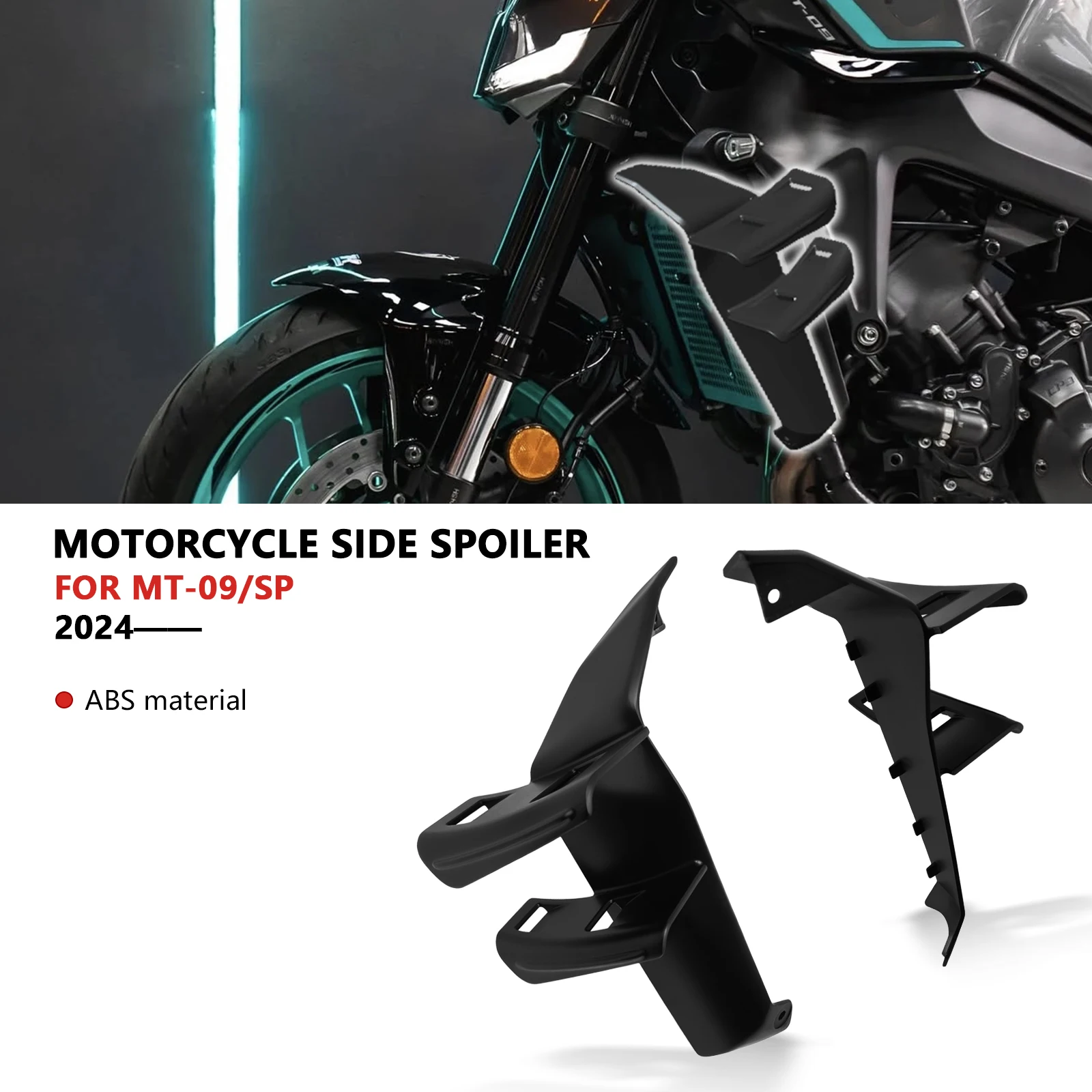 MT09 サイドウイングサイドフェアリングサイドスポイラーオートバイスポイラー空力 Wingles 新しいアクセサリー MT-09 MT09 SP 2024 2025 +